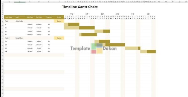 Simple Timeline Gantt Chart